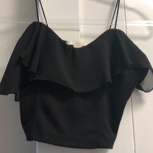 black tank top with flowy top